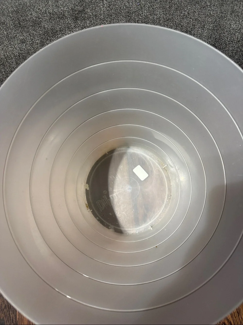 IKEA Frosted White Plastic Wastebasket